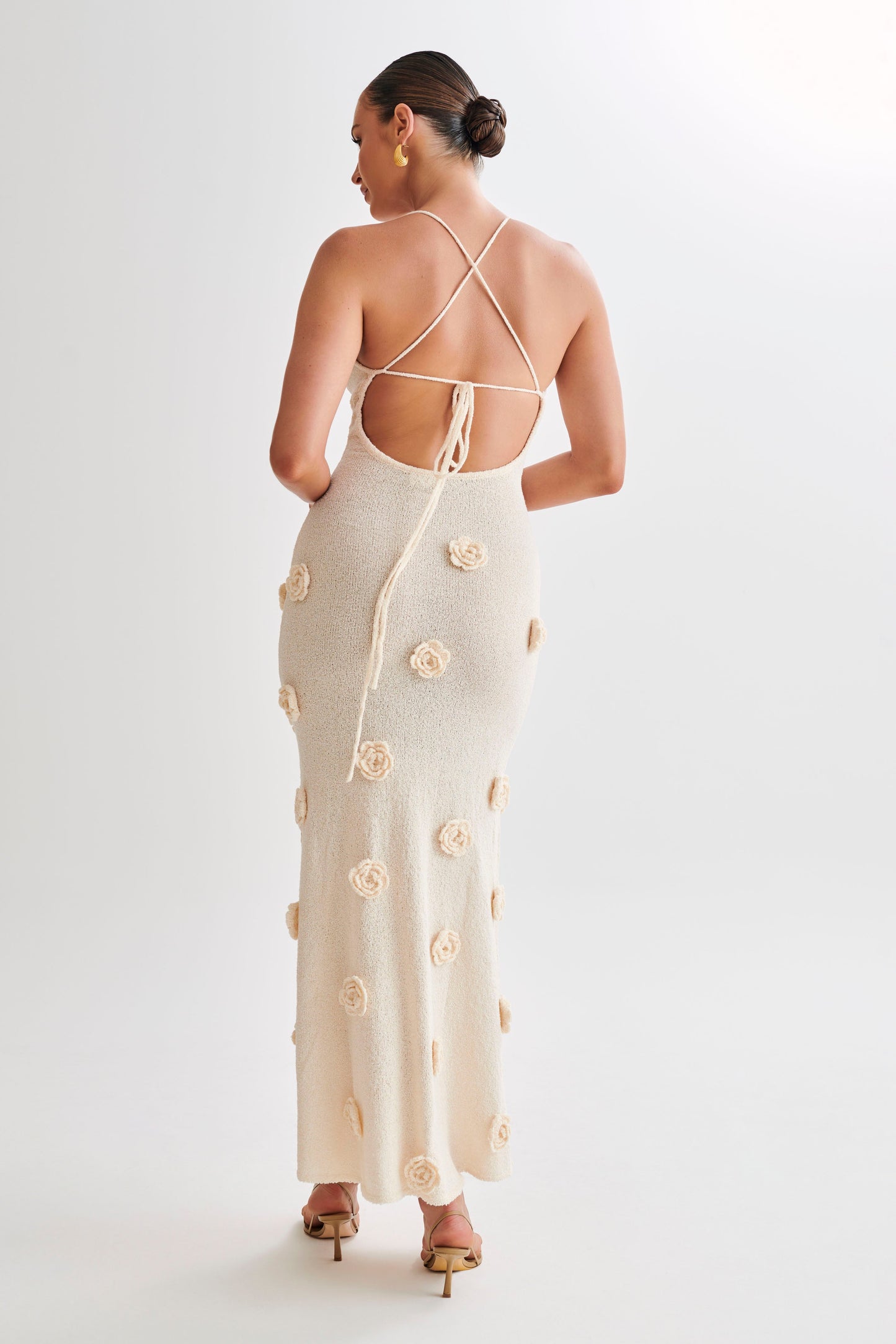 Isabella Gebreide Maxi Jurk