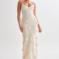 Isabella Gebreide Maxi Jurk