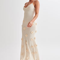 Isabella Gebreide Maxi Jurk