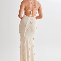 Isabella Gebreide Maxi Jurk