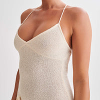 Isabella Gebreide Maxi Jurk