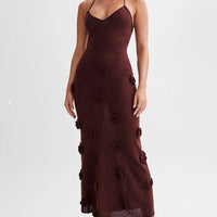 Isabella Gebreide Maxi Jurk
